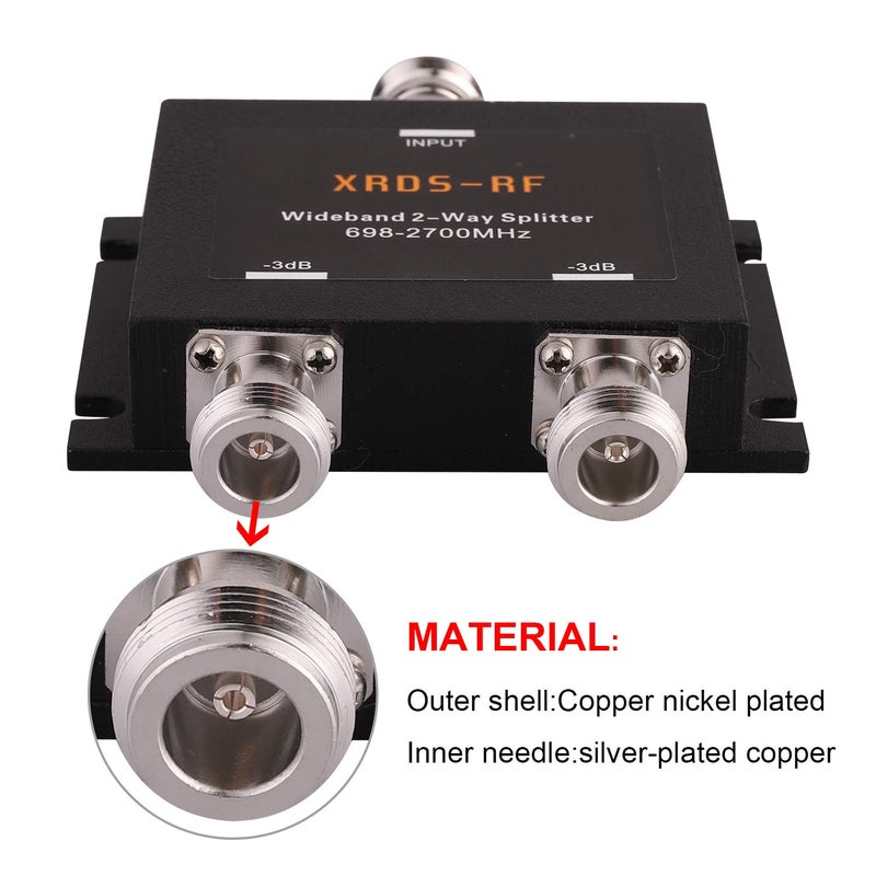 XRDS -RF Wide-Band 2 Way Splitter-3dB N Type Female-50 Ohm Cellular Signal Splitter for 4G/LTE System by XRDS-RF (NOT for TV) - Image 2